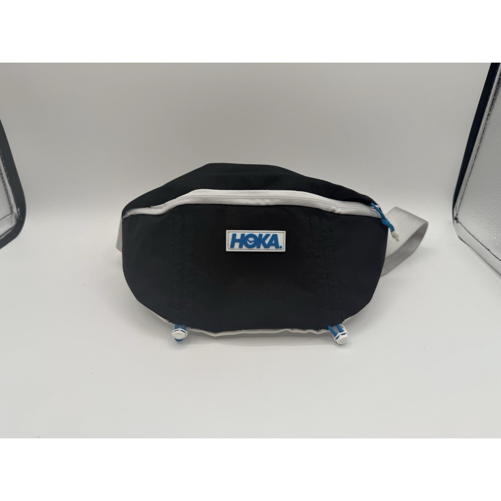 Hoka Running Hip Pack Belt Bag Pockets Hiking Outdoor White Blue Black